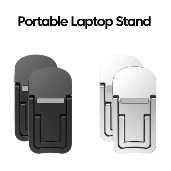 2 Pçs Suporte Para Portátil Invisível Tablet Riser Ângulos Ajustáveis Estudo De Escritório