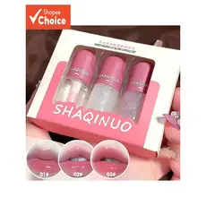 Presente Dos Namorados Conjunto De Cápsulas De Brilho Labial Espelho Hidratante Fino Incolor Vidro Transparente Óleo De