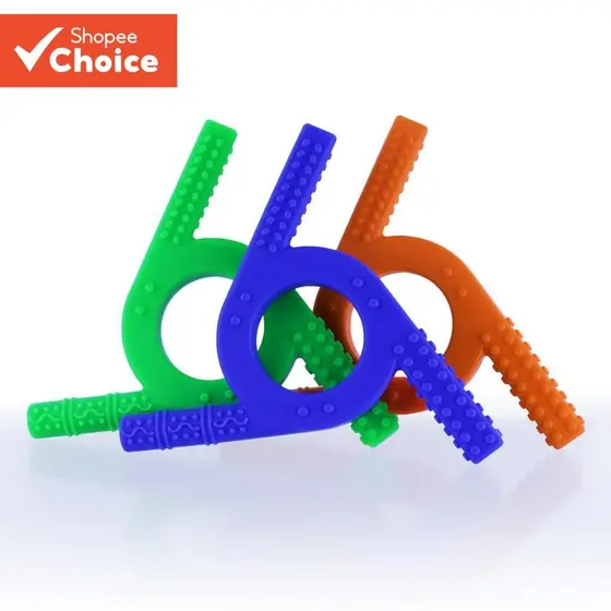 Brinquedos de Mastigar Sensoriais para Crianças com Dentição, ADHD e Autismo, Teether em Silicone para Meninos e Meninas