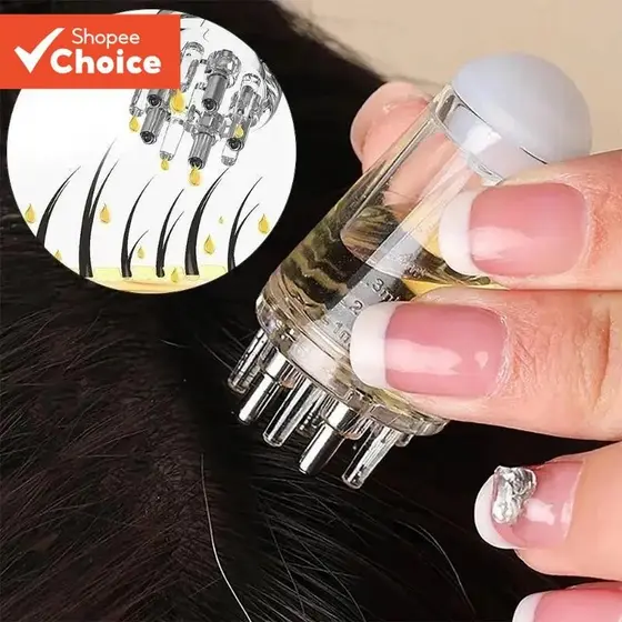 Pente Aplicador De Soro Para Couro Cabeludo , Guia Líquido Anti-Queda De Cabelo , Ferramenta De Massagem De Raiz