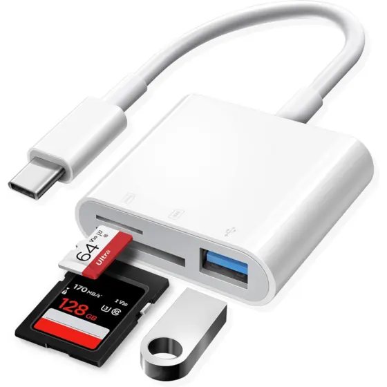 Adaptador De Leitor De Cartão Tudo-Em-Um Tipo C Hub TF SD OTG USB2.0 Para Xiaomi Macbook