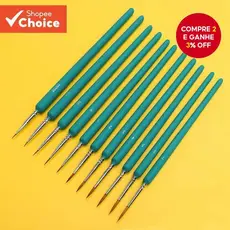 Mini Pincéis De Linha De Gancho De Onze Peças , Conjunto De Artistas De Ferramentas Pintadas À Mão Para Arte Em Guache A