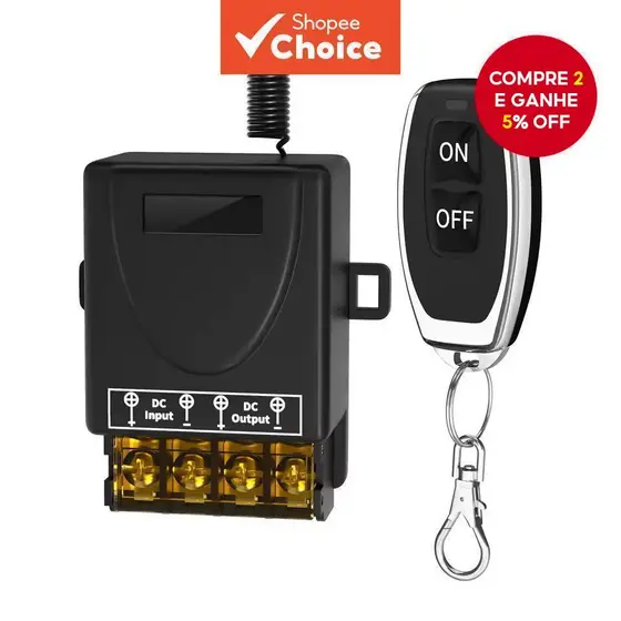 Interruptor Liga/Fff De Controle Remoto Sem Fio DC12V24V30A1 , Luzes De Motocicleta Carro Bomba De Água Piscante