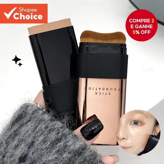 Kakashow Foundation Stick Cobertura Impecável Corretivo De Longa Duração Base De Maquiagem Para Férias Aparência Diária