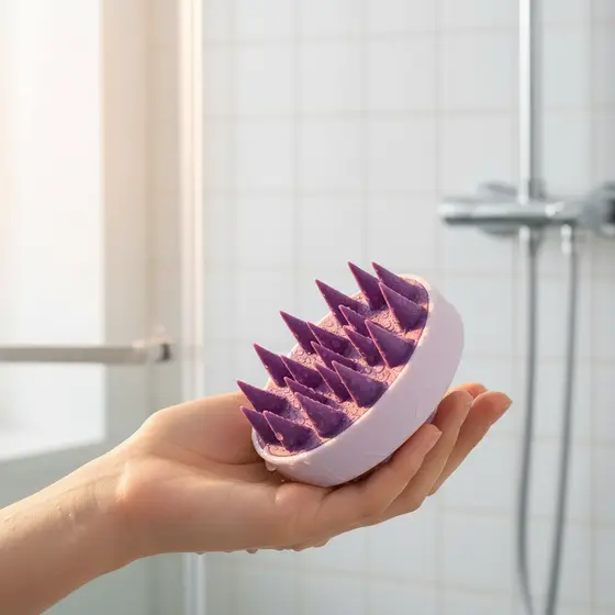 Escova de Shampoo para Couro Cabeludo de Silicone – Essencial para Cuidados com o Cabelo e Banho