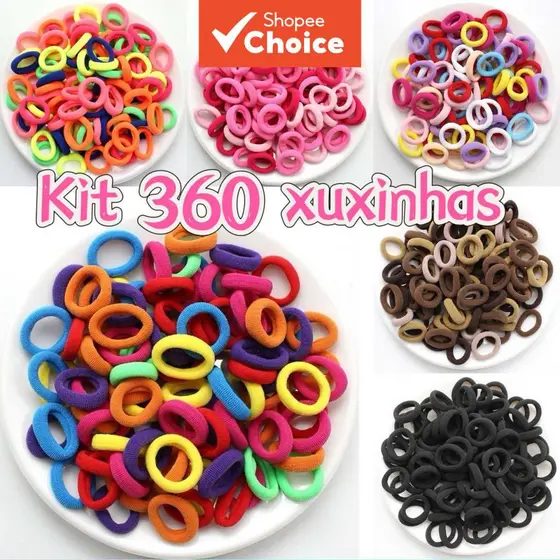 360 Pçs Alta Elástica Sem Danos Laços De Cabelo Costura Toalha Macia Scrunchies Suportes De Rabo De Cavalo Duráveis Para
