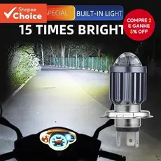 Novas Lâmpadas De Farol De Motocicleta-H4/H6 CSP 12V LED Super Brilhante