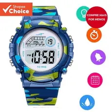 Camo Kids Relógio Digital Para Crianças , Meninos E Meninas , À Prova D'água , Unissex Esportes Ao Ar Livre