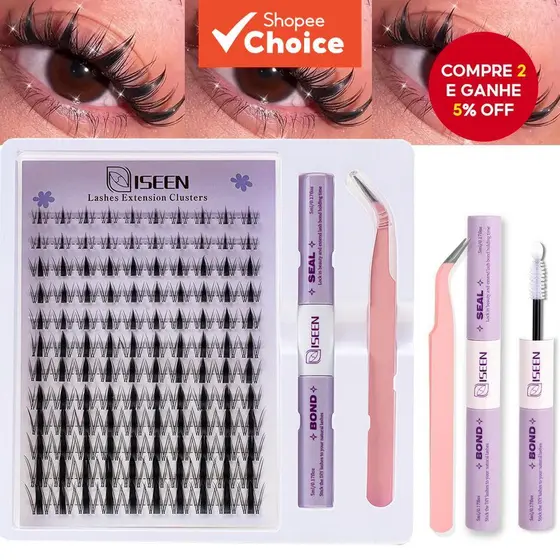 Kit De Aglomerados De Cílios Fairy Manga , Extensões De Banda Invisíveis Naturais Finas Com Cola Para