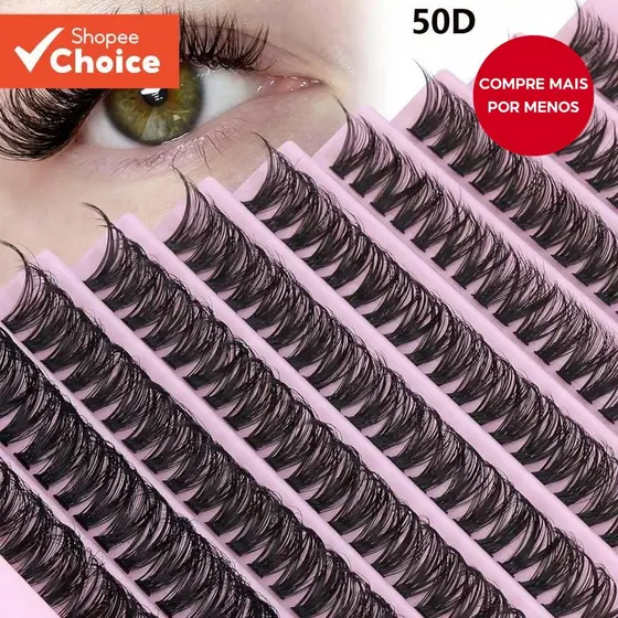 Conjuntos De Cílios DIY Profissionais 3D/50D/60D Modernos E Movidos A Estilo-Bandeja Mista De 8-16 Mm De 200 Contagens ,