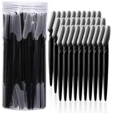 Conjunto De Barbeador De Sobrancelha Preto 30/60 Unidades Aparador De Segurança Com Tampa De Precisão Para Remoção De Pe