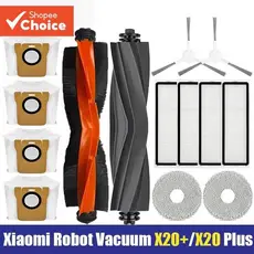 Para Xiaomi Robô Aspirador X20 +/X20 Plus/C102 Acessórios De Limpeza Principal Escova Lateral Filtro Mop Caixa Poeira