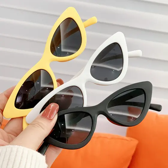 Moda Coreana Crianças Óculos De Sol Bonito Olho De Gato Proteção UV Retro Ao Ar Livre Sombra Para Meninos Meninas Sunwea