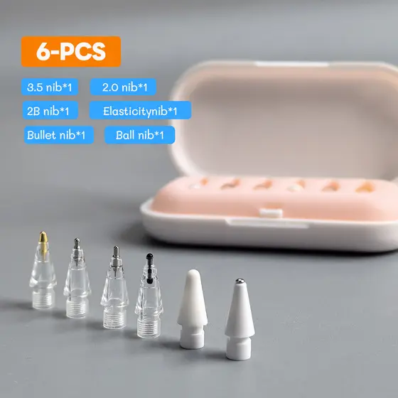 Substituições De Pontas Finas E Macias : 4 Unidades/6 De Recargas De Lápis Para Apple Pencil 1/2/3o (USB-C)/Pro