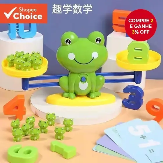 Brinquedo Digital De Equilíbrio De Sapo Infantil , De Quebra-Cabeça Para Educação Adição E Subtração De Jardim De Infânc