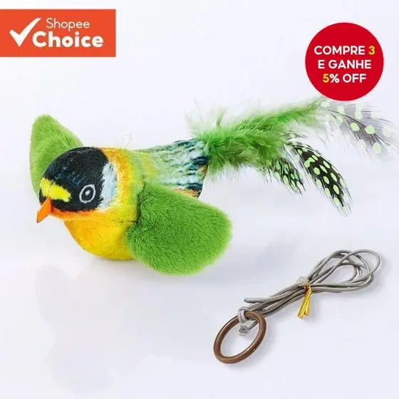 Brinquedo Interativo De Pelúcia Para Pássaros Gatos , Som Mastigar , Morder , Suprimentos