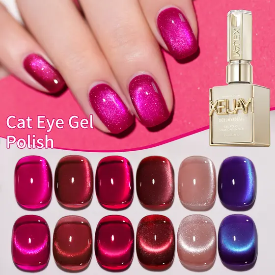 Tendências 2025: Unhas Olho De Gato, Arte Holográfica, Gel Magnético Rosa 15ml, Gel Uv Led, ferramentas