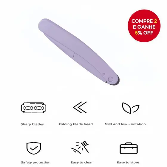 Navalha De Sobrancelha Portátil , Contorno Facial , Aparador , Barbeador Dobrável-Adequada Para Iniciantes , Ferramentas