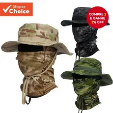 Boonie Chapéu Balaclava Terno Dobrável Macio Proteção Solar Boné De Pesca Respirável Pescador Caça Ao Ar Livre Amplo Pro