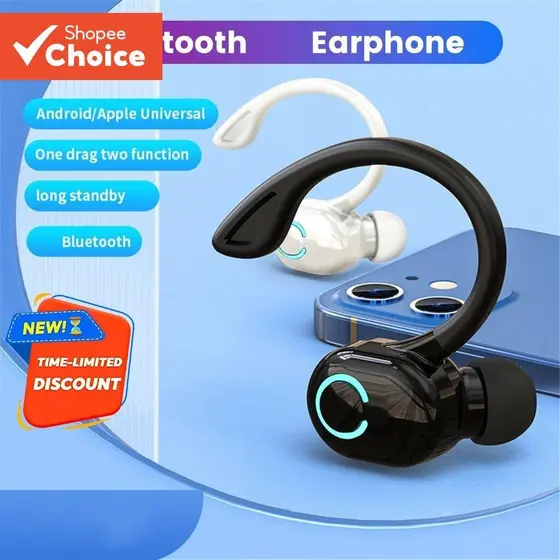 S10 Fone De Ouvido Sem Fio Com Orelha Única , Mini Bluetooth , Viva-Voz , Estéreo , Redução De Ruído