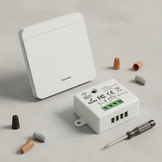 Interruptor de Parede Sem Fio 433MHz Controle Remoto para Lâmpada LED/Ventilador 1/2/3 Botões para Casa Inteligente