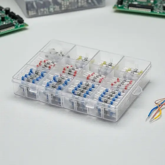 Conjunto de Terminais de Arame Seladores por Solda, Tamanhos Variados - Kit de Conexão Elétrica Termoencolhível para