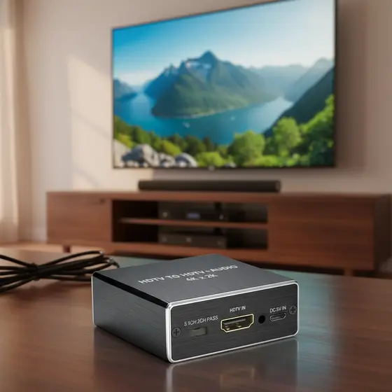 Extrator de Áudio Estéreo HDMI Adaptador 3.5mm Óptico Toslink SPDIF Divisor