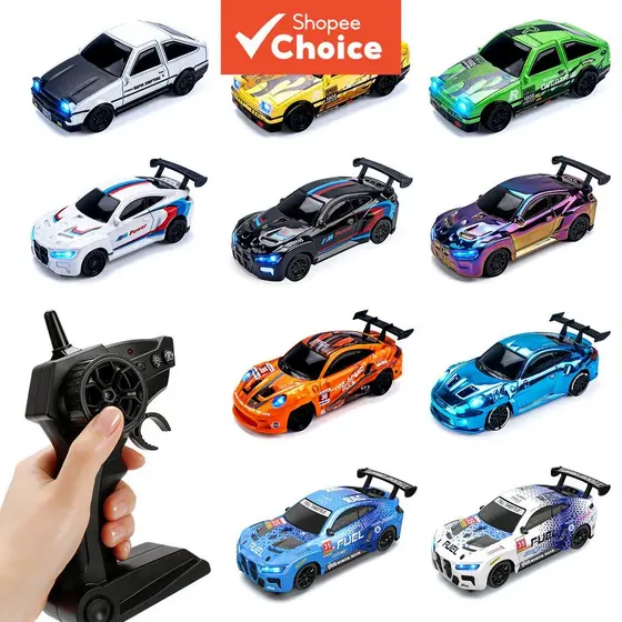 Novo Carro De Drift 4WD RC 1 : 64 , Mini Modelo De Corrida De Controle Remoto 2.4G De Alta Velocidade , Presente Para Me