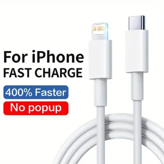 Cabo Carregador Rápido 1m 2m PD para iPhone 14 13 12 11 Pro Max X XS XR 8 7 6 6S Acessórios para Celular