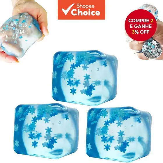 Cubos de Gelo de Floco de Neve Brinquedo Antiestresse de Espuma Lenta Bola de Alívio de Estresse Brinquedos Fidget