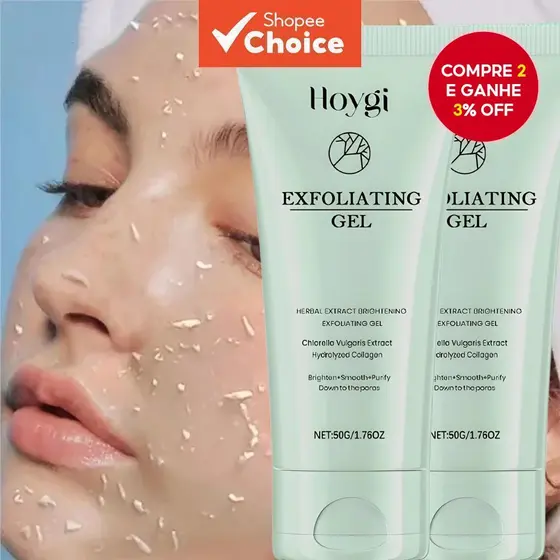 Gel Esfoliante Clareador para Remoção de Cravos - 50g (1/2 peças)