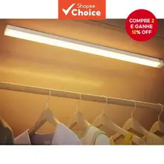 Luz Noturna Led Usb Recarregável com Sensor de Movimento, Sem Fio e Brilho Ajustável