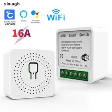 WiFi Smart Mini Switch 16A Controle De Voz Funciona Com Alexa Google