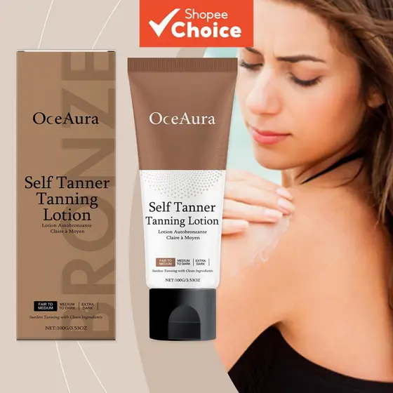 Creme Autobronzeador Profissional 100 g com Glicerina e Óleo Mineral | Bronzeado Sem Sol para Pele Cor de Trigo | Creme