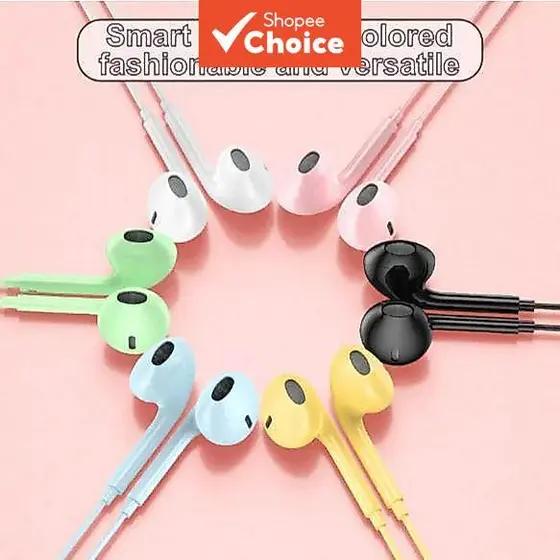 Fones De Ouvido U19 Macaron Com Fio Jack De 3.5 Mm Fone Colorido Microfone Chamadas De Alta Definição De Áudio Leves E C
