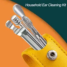 Conjunto De Limpador De Ouvido De Aço Inoxidável , Ferramenta De Palito De 6 Peças Para Adultos E Crianças , Kit De Remo