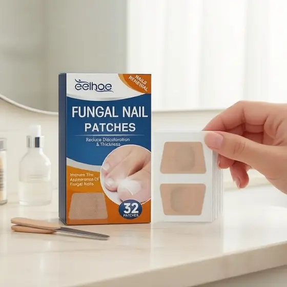 Tiras de Unha Grossas e Brilhantes, Tiras Flexíveis Cinza para Cuidado das Unhas