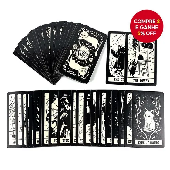 Baralho De Tarô De Gatinhos Com 78 Peças, Jogo De Cartas Oraculares E De adivinhação