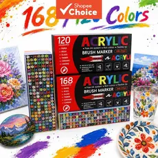Marcadores De Tinta Acrílica Ponta De Pincel Macio Canetas De Arte Direta Líquida Para Pintura De Estudante Profissional