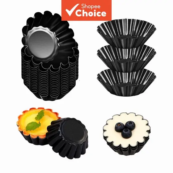 Venda Quente Moldes Antiaderentes De Aço Carbono Para Torta De Ovo (2.8 Polegadas) Mini Panelas Tortas Copos Assar Muffi