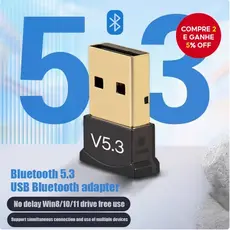 Adaptador USB Bluetooth 5.5 para áudio de laptop, computador, transceptor sem fio, dongle wifi, adaptador Ethernet.