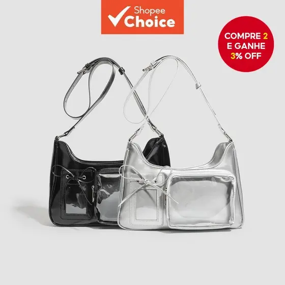Harajuku Bolsa De Ombro Feminina Coreana Transparente Ita Escolar Crossbody Designer Japonês Formal (Somente Estilo Pret