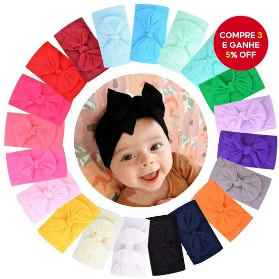 Faixa De Borracha Para Recém-Nascidos , Crianças E Meninas , Turbante Elástico Bebês , Nylon Macio , Acessórios Cabelo D