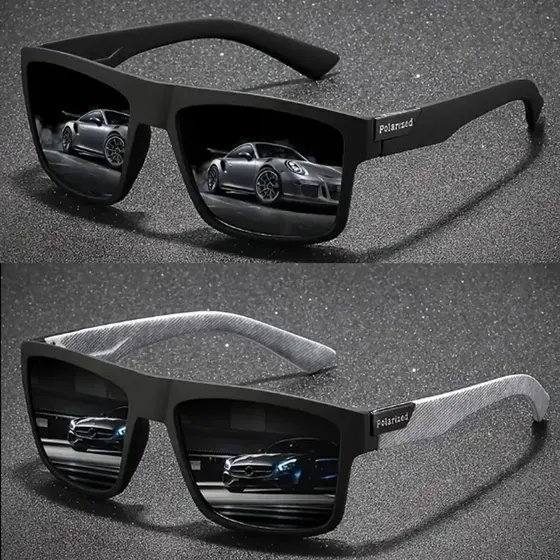 Óculos de Sol Vintage com Bloqueio de UV para Homens, Ideais para Ciclismo e Uso ao Ar Livre