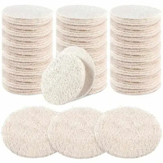 Almofadas Esfoliantes Faciais Bucha 100 % Naturais | Esfoliação Suave , Ecológica E Biodegradável