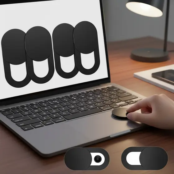 Ultra Fino Bloqueador de Webcam de 0.03 Polegadas para iPhone Pro PC Laptop, Tampa Deslizante de Privacidade para Lente