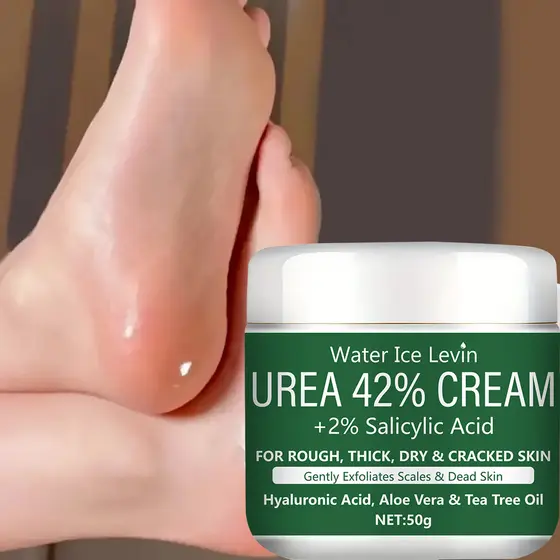 Creme de Ureia 42% com Ácido Salicílico 2% - Creme para os Pés com Ureia Hidratante para Pés Rachados e Secos,