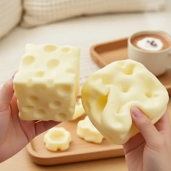 Brinquedos Squishy em Forma de Queijo: Alívio Lento do Estresse para Crianças no Outono