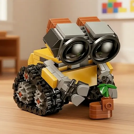 Mini Quebra-Cabeça 3D de Blocos de Montar Robô WALL-E - Brinquedo Colecionável