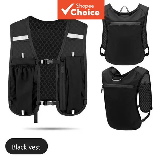 Faixa refletiva para corrida noturna transfronteiriça, ciclismo e mochila pequena casual para trilha, colete de corrida